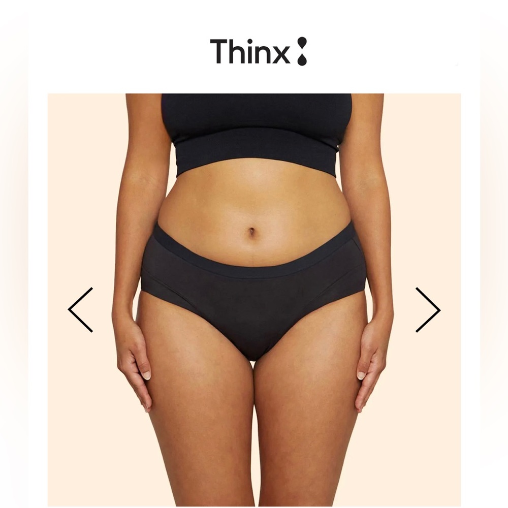 4 pairs of Thinx briefs and bikini